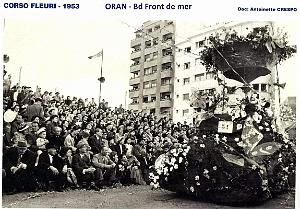Oran - Boulevard Front de Mer - Corso Fleuri - 1953